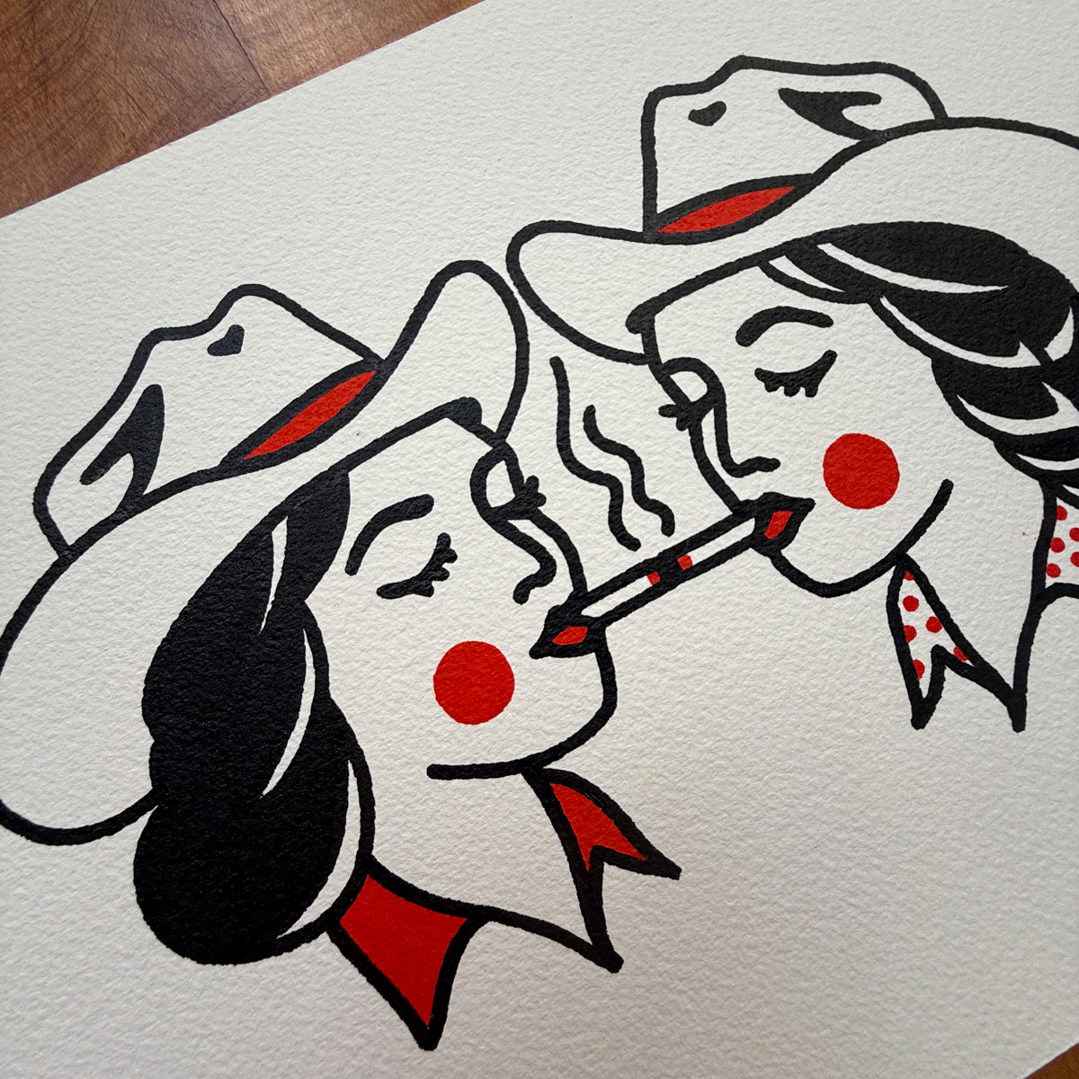 Share a Smoke 10x8in Original Paint Pen Drawing