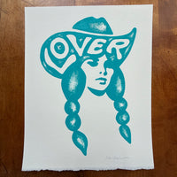 Lover 8x10in Original Painting (Teal)