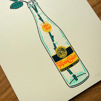 Yellow Rose Bottle - Signed 8x10in Silkscreen Print