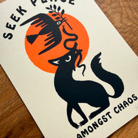 Seek Peace - Signed 5x7in Silkscreen Print