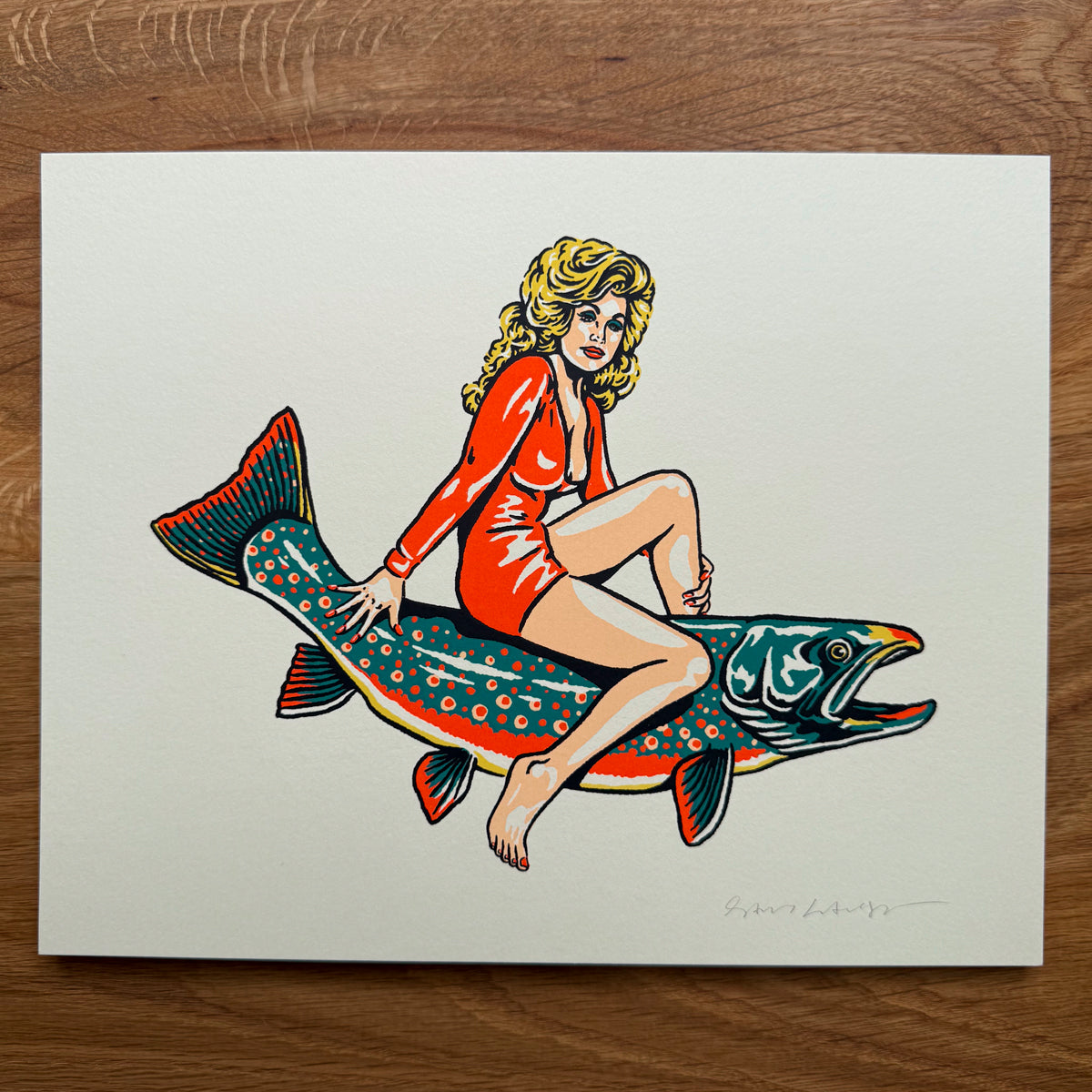 Dolly Parton on a Dolly Varden - Signed 8x10in Silkscreen Print