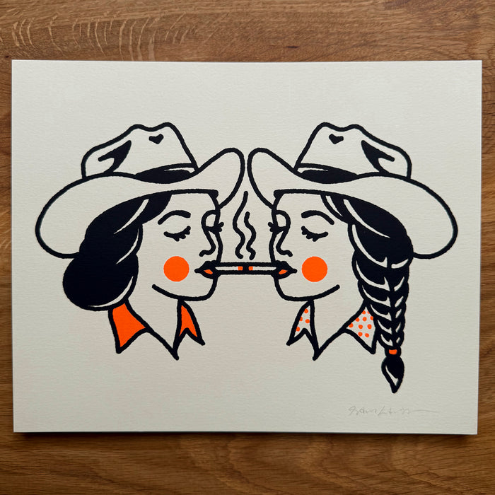 Share A Smoke - Signed 10x8in Silkscreen Print
