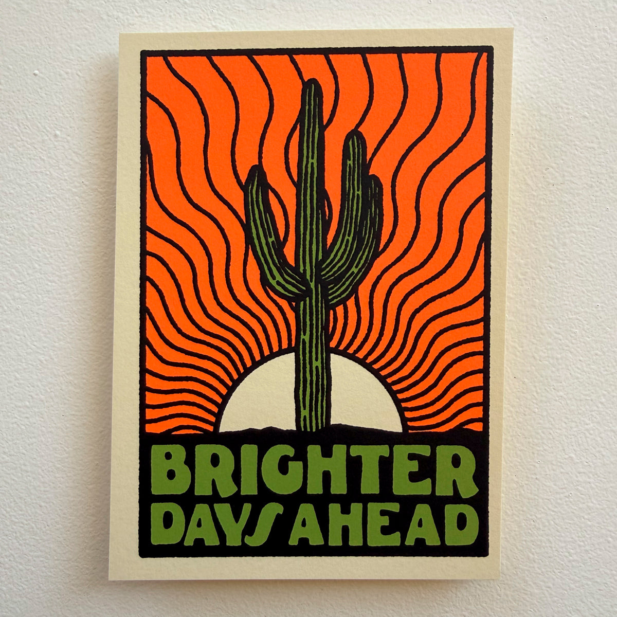 Brighter Days Cactus - Signed 5x7in Silkscreen Print