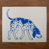Bluetick Hearts - Signed 10x8in Silkscreen Print on Recycled Paper