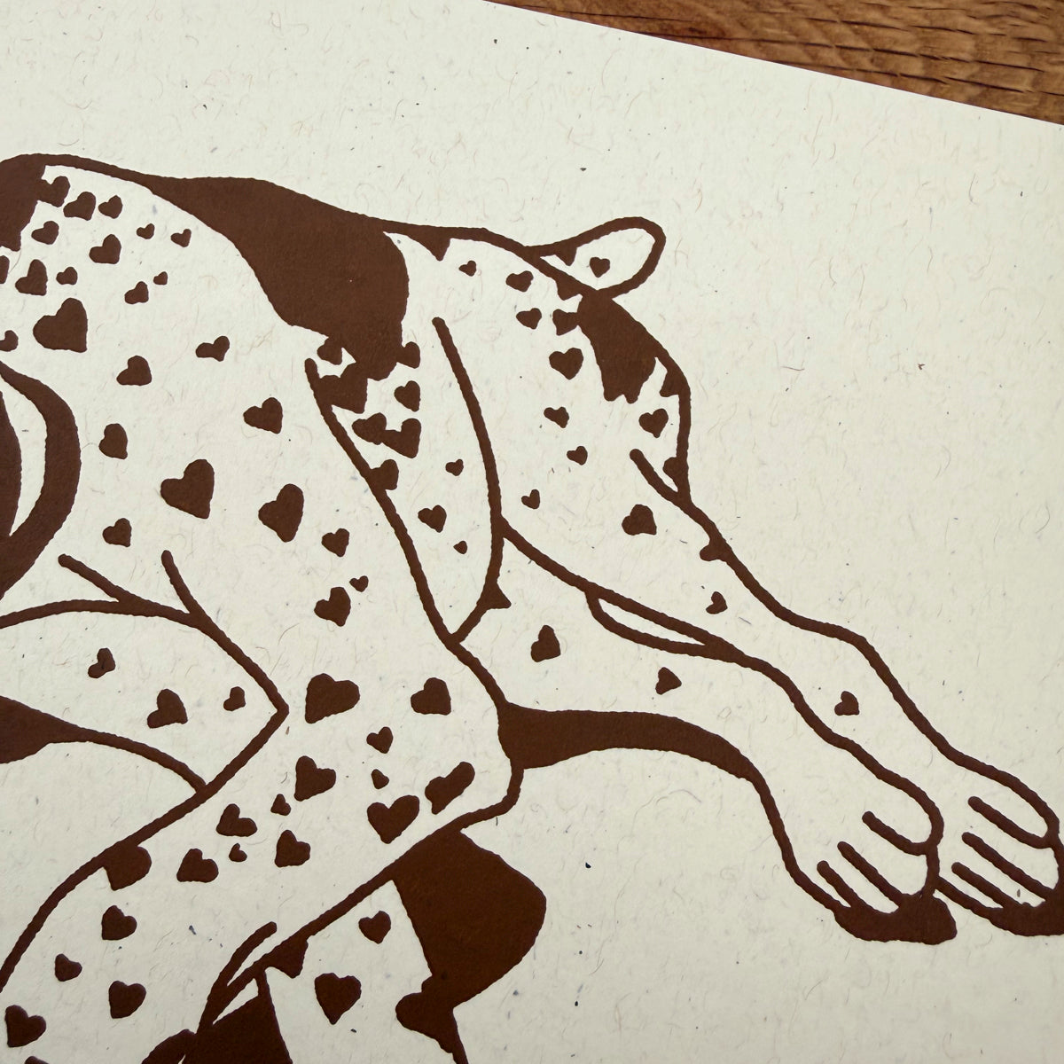German Shorthaired Pointer Hearts - Signed 10x8in Silkscreen Print on Recycled Paper