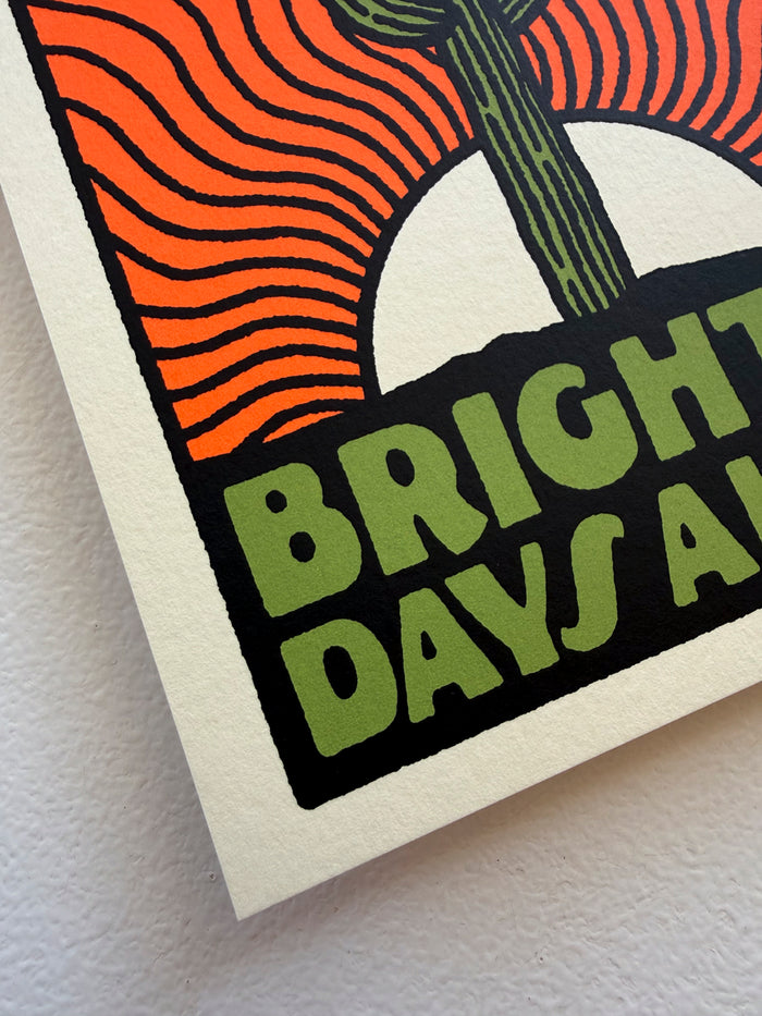 Brighter Days Cactus - Signed 5x7in Silkscreen Print
