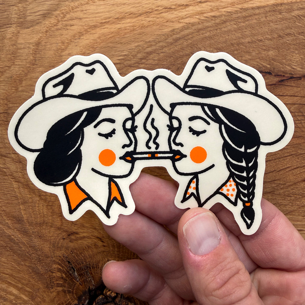 Share A Smoke (Cream) 4 Inch Matte Sticker