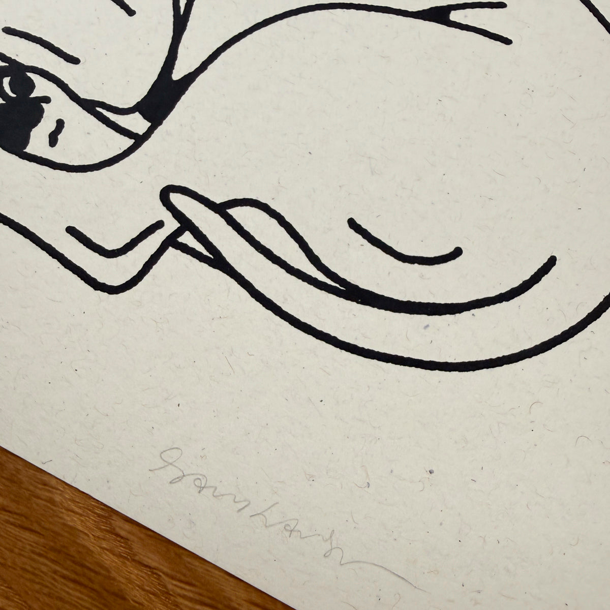 Bull Terrier Hearts - Signed 10x8in Silkscreen Print on Recycled Paper