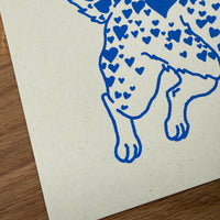 Heeler Hearts - Signed 10x8in Silkscreen Print on Recycled Paper