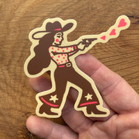 Lovestruck Cowgirl 3 Inch Matte Vinyl Sticker