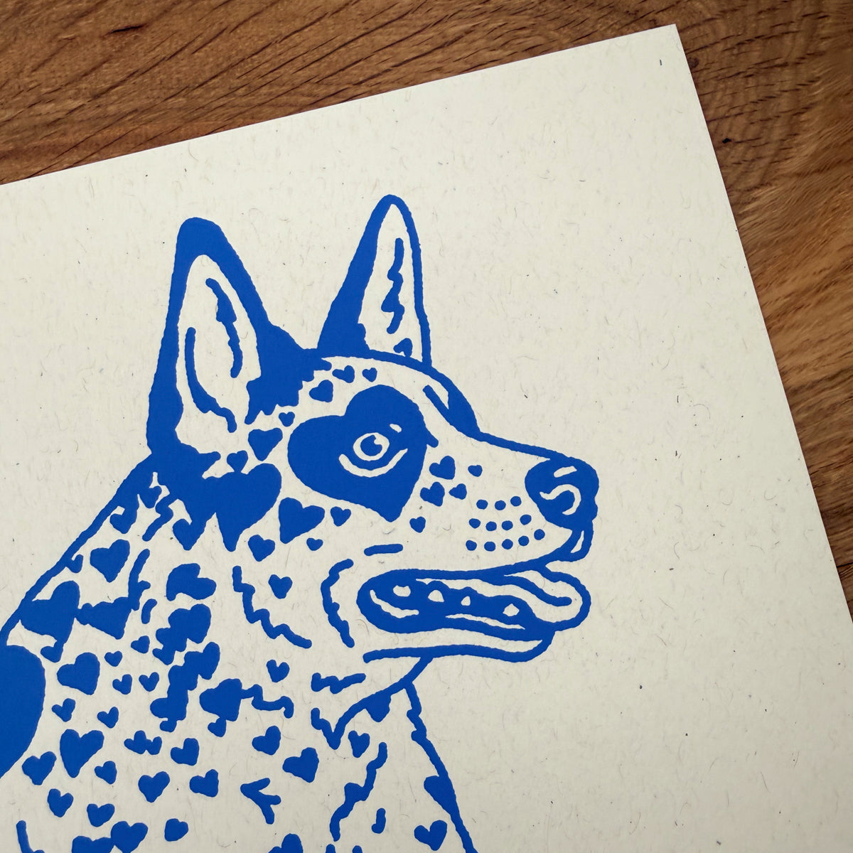 Heeler Hearts - Signed 10x8in Silkscreen Print on Recycled Paper