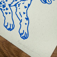 Heeler Hearts - Signed 10x8in Silkscreen Print on Recycled Paper