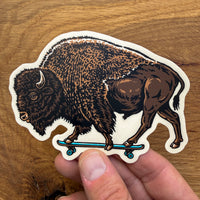 Skate Bison 4 Inch Matte Vinyl Sticker