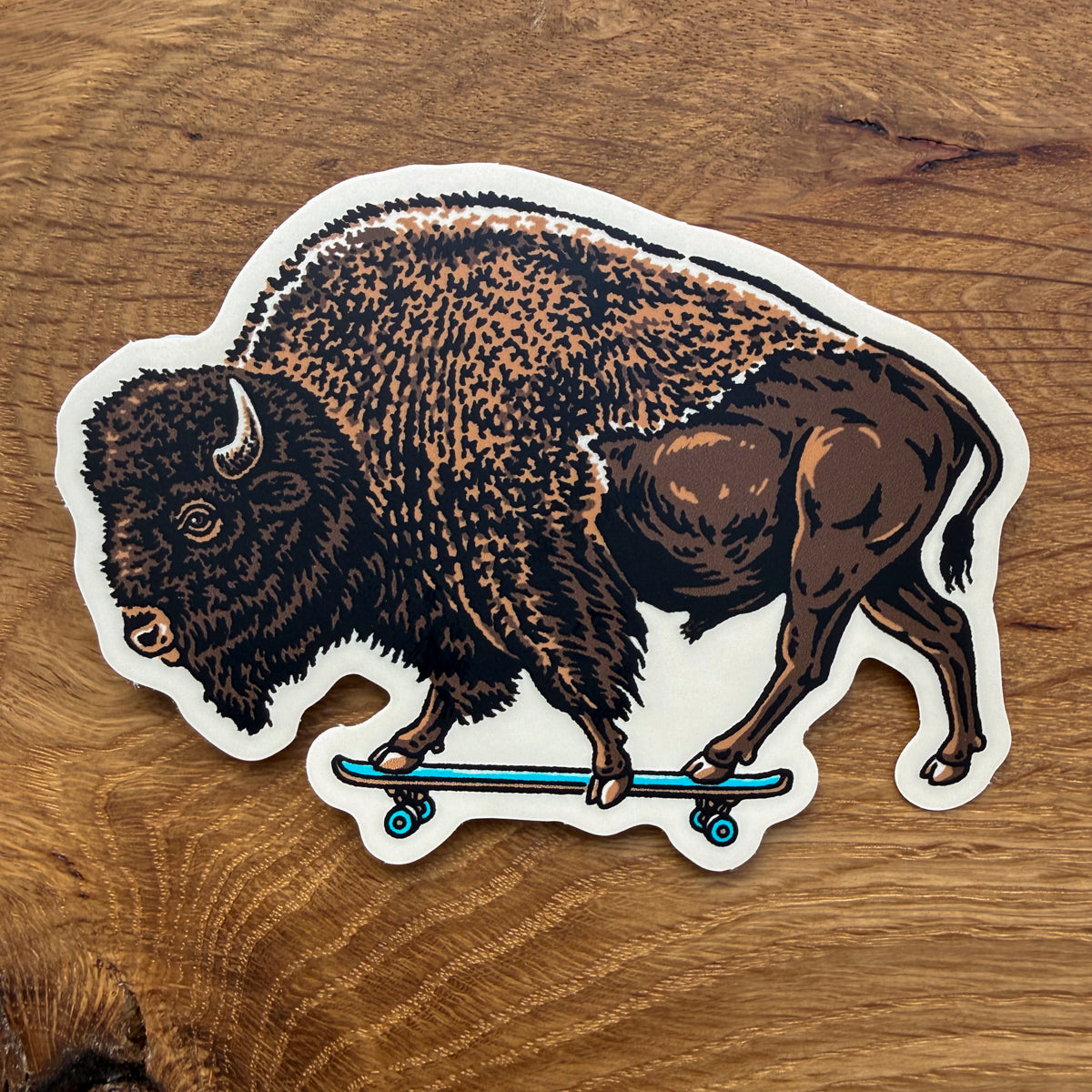 Skate Bison 4 Inch Matte Vinyl Sticker