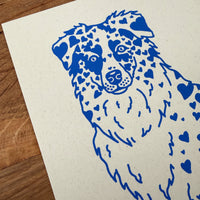 Aussie Hearts - Signed 8x10in Silkscreen Print on Recycled Paper