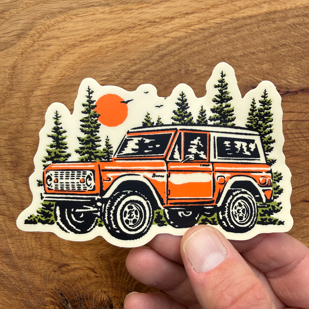 Bronco (Orange) 4 Inch Matte Vinyl Sticker