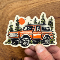Bronco (Orange) 4 Inch Matte Vinyl Sticker