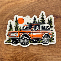 Bronco (Orange) 4 Inch Matte Vinyl Sticker