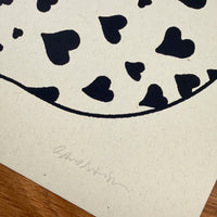 Dalmatian Hearts - Signed 8x10in Silkscreen Print on Recycled Paper