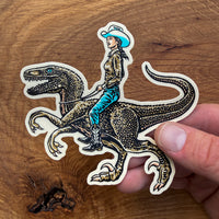 Raptor Cowgirl 4 Inch Matte Vinyl Sticker