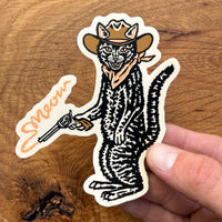 Bandit Cat 4 Inch Matte Vinyl Sticker