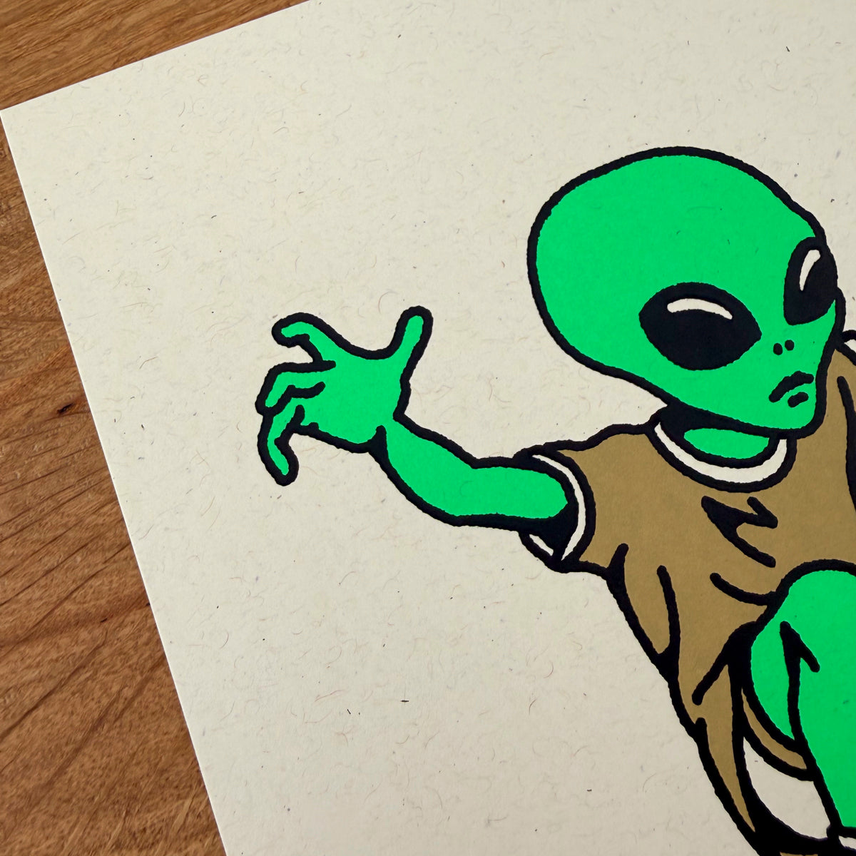 Skate Alien - Signed 8x10in Silkscreen Print on Recycled Paper