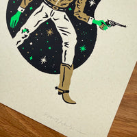 Western Alien Clyde - Signed 8x10in Silkscreen Print on Recycled Paper