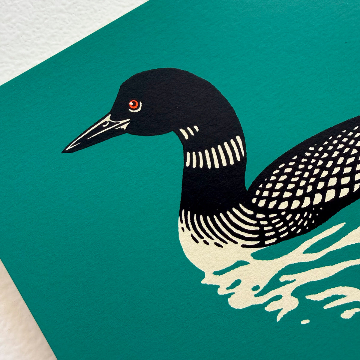 Minnesota Loon - Signed 7x5in Silkscreen Nature Bird Print