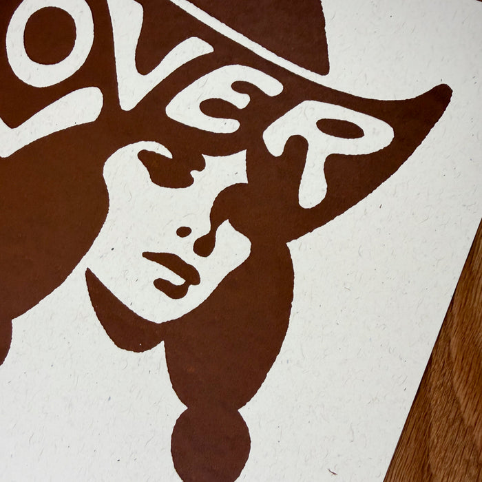 Lover Cowgirl - Signed 8x10in Silkscreen Print on Recycled Paper