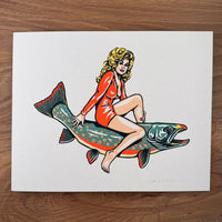 Dolly Parton on a Dolly Varden - Signed 8x10in Silkscreen Print on Recycled Paper