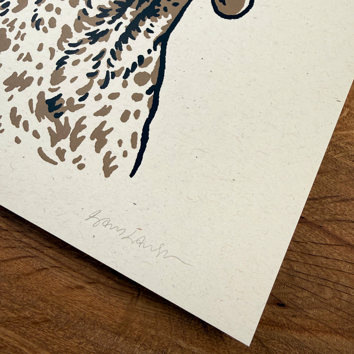 German Shorthaired Pointer Cowdog - Signed 8x10in Silkscreen Print on Recycled Paper