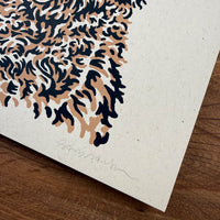 Golden Doodle Cowdog - Signed 8x10in Silkscreen Print on Recycled Paper