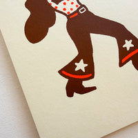 Lovestruck - Signed 8x10in Silkscreen Western Cowgirl Print