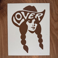 Lover Cowgirl - Signed 8x10in Silkscreen Print on Recycled Paper