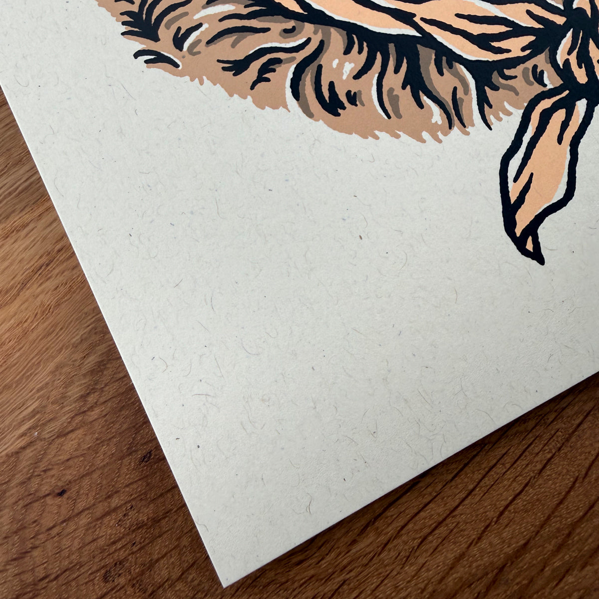 Golden Retriever Cowdog -Signed 8x10in Silkscreen Print on