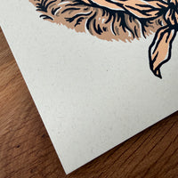 Golden Retriever Cowdog -Signed 8x10in Silkscreen Print on Recycled Paper