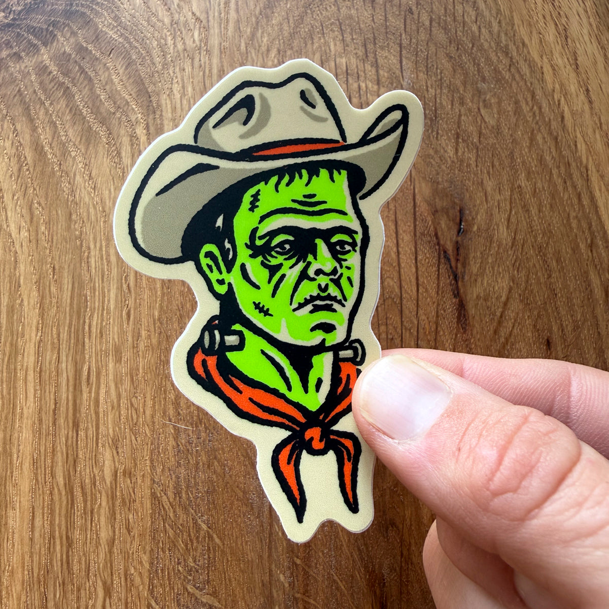 Frank the Cowboy 3 Inch Matte Vinyl Sticker