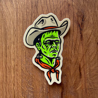 Frank the Cowboy 3 Inch Matte Vinyl Sticker