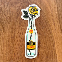 Yellow Rose Bottle 4 Inch Matte Vinyl Sticker
