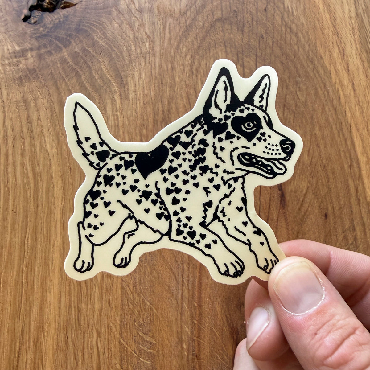 Heeler Hearts 3 Inch Matte Vinyl Sticker