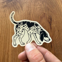 Bluetick Hearts (Black) 3 Inch Glossy Vinyl Sticker