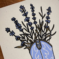Lavender Boot - Signed 8x10in Silkscreen Print on Recycled Paper