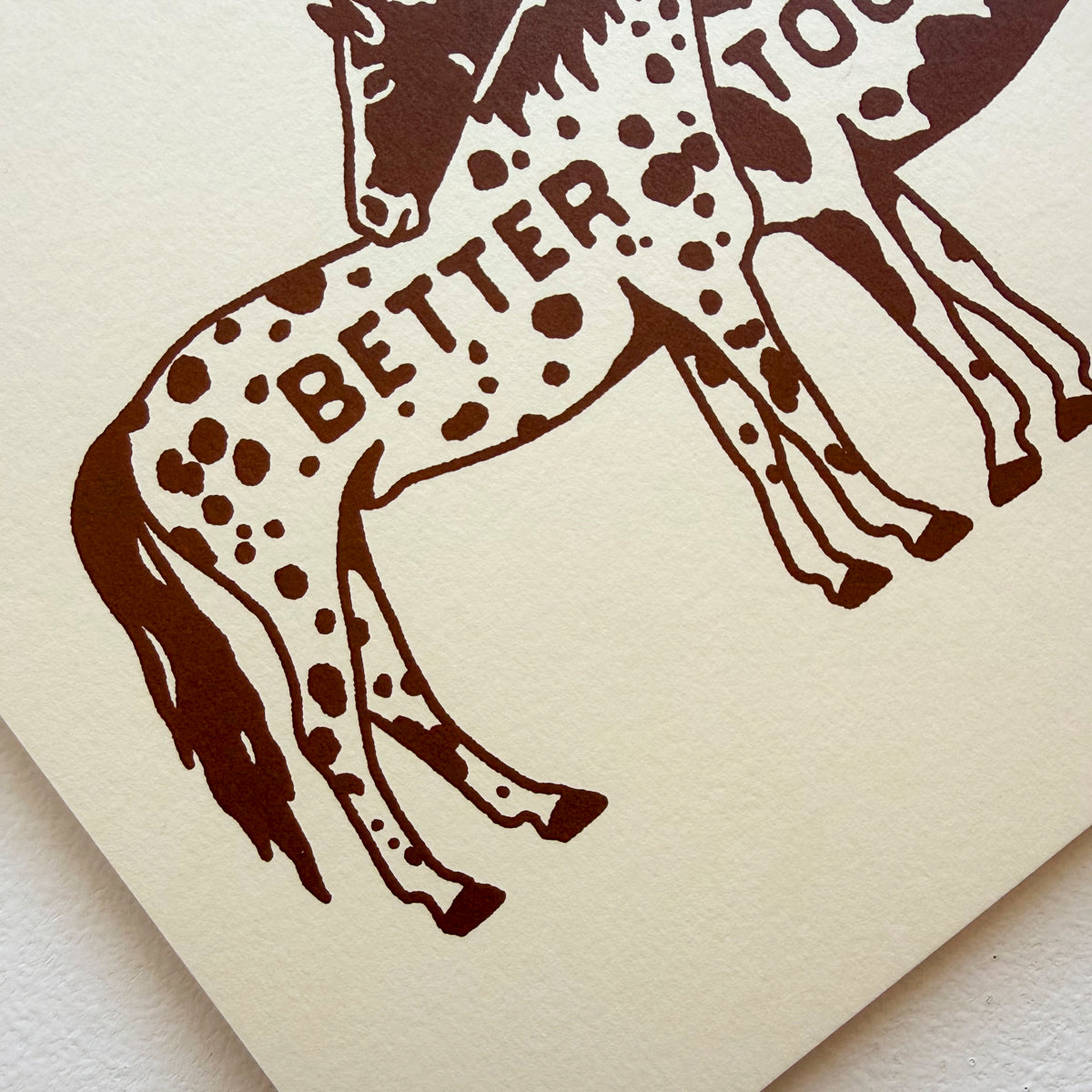 Better Together Horses (Brown) - Signed 10x8in Silkscreen Western Print