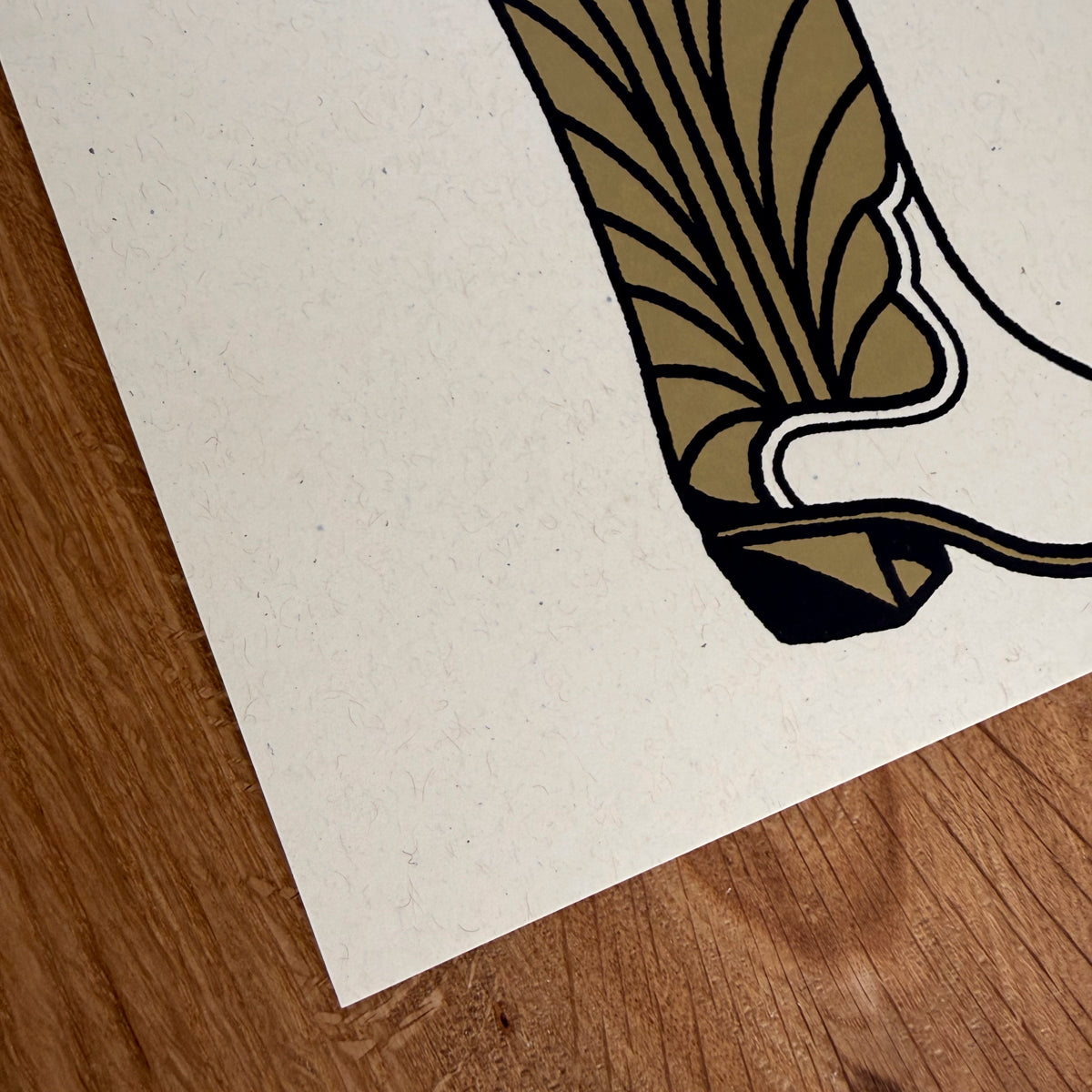 Mountain Flower Boot - Signed 8x10in Silkscreen Print on Recycled Paper