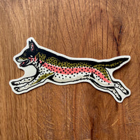 Heeler Rainbow Trout 4 Inch Matte Vinyl Sticker