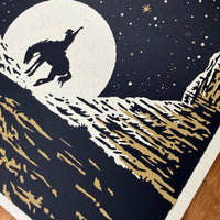 Cosmic Cowboy - Signed 10x8in Silkscreen Print on Recycled Paper