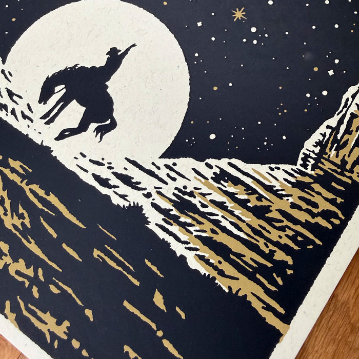 Cosmic Cowboy - Signed 10x8in Silkscreen Print on Recycled Paper