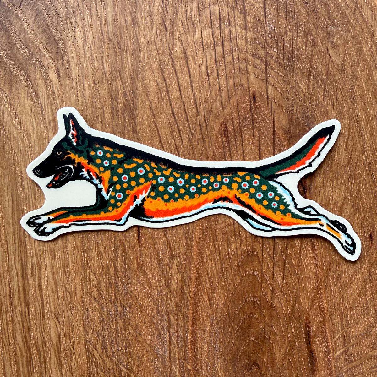 Belgian Malinois Brook Trout 4 Inch Matte Vinyl Sticker