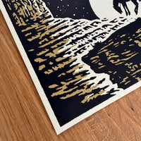 Cosmic Cowboy - Signed 10x8in Silkscreen Print on Recycled Paper
