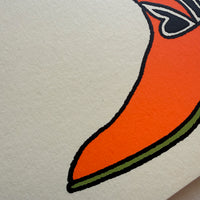 Prickly Pear Boot - Signed 8x10in Silkscreen Western Cactus Print
